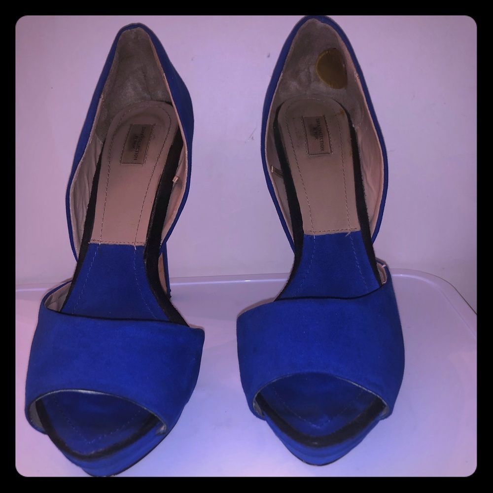 Royal Blue Suede Zara Collection Pumps, 8 1/2
